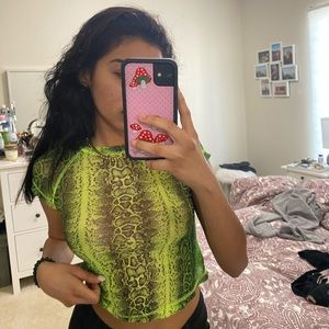 Oh Polly Snake Print Top